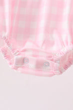 Pink Mallard Applique Gingham Bubble