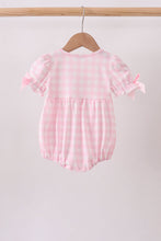 Pink Mallard Applique Gingham Bubble