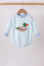 Blue Mallard Applique Gingham Bubble