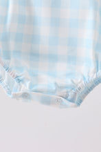 Blue Mallard Applique Gingham Bubble