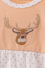 Beige Deer Embroidery Bubble