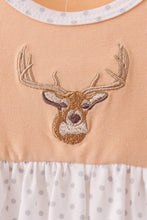 Beige Deer Embroidery Bloomer Set
