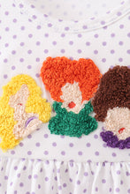 Purple Hocus pocus french knot ruffle bloomer set - ARIA KIDS