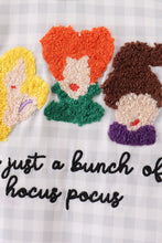 Green Hocus pocus french knot gingham romper - ARIA KIDS
