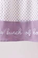 Purple Hocus pocus french knot ruffle dress - ARIA KIDS