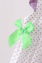 Purple Hocus pocus french knot ruffle dress - ARIA KIDS