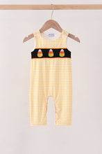 Mustard Candy Embroidery Gingham Jon Jon - ARIA KIDS
