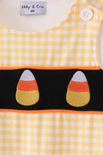 Mustard Candy Embroidery Gingham Jon Jon - ARIA KIDS