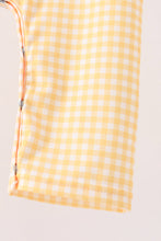 Mustard Candy Embroidery Gingham Jon Jon - ARIA KIDS
