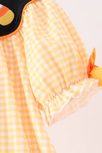 Mustard Candy Embroidery Gingham Dress - ARIA KIDS