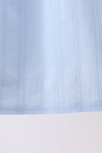 Blue Jacquard Lace Dress