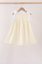 Beige Jacquard Lace Dress - ARIA KIDS