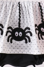 Black Spider Embroidery Ruffle Bubble