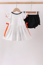 Black Spider Embroidery Ruffle Bloomer Set