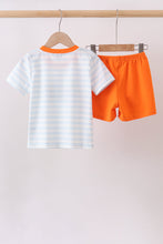Orange Spider Embroidery shorts Set