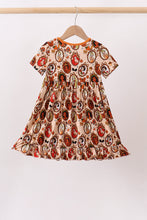 Orange princess bamboo ruffle dress - ARIA KIDS