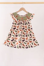 Camouflage Pumpkin Embroidery Ruffle Dress - ARIA KIDS