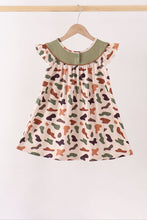 Camouflage Pumpkin Embroidery Ruffle Dress - ARIA KIDS