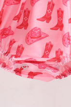 Pink Cowgirl Boots Embroidery Bubble - ARIA KIDS