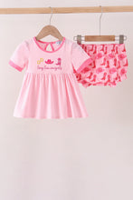 Pink Cowgirl Boots Embroidery Bloomer Set - ARIA KIDS