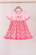 Pink Cowgirl Boots Embroidery Dress - ARIA KIDS