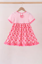 Pink Cowgirl Boots Embroidery Dress - ARIA KIDS