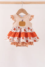 Floral Pumpkin Embroidery Ruffle Bubble