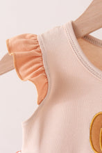 Floral Pumpkin Embroidery Ruffle Bloomer Set
