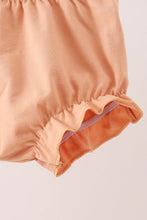 Floral Pumpkin Embroidery Ruffle Bloomer Set