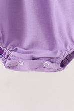 Purple Jack-O-Lantern Applique Ruffle Bubble - ARIA KIDS