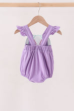 Purple Jack-O-Lantern Applique Ruffle Bubble - ARIA KIDS