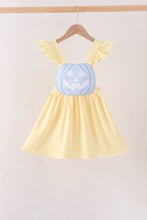 Cream Jack-O-Lantern Applique Ruffle Dress - ARIA KIDS