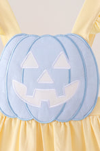 Cream Jack-O-Lantern Applique Ruffle Dress - ARIA KIDS
