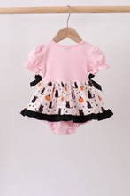 Pink Pumpkin Cat Embroidery Bubble