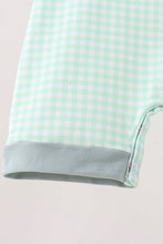 Green Pumpkin Embroidery Gingham Jon Jon