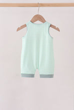 Green Pumpkin Embroidery Gingham Jon Jon