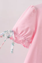 Pink Piggy Applique Ruffle Dress