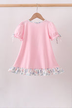 Pink Piggy Applique Ruffle Dress