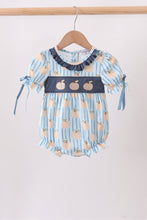 Blue Pumpkin Embroidery Ruffle Bubble