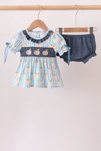 Gray Pumpkin Ruffle Shorts Set