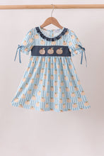 Blue Pumpkin Embroidery Ruffle Dress