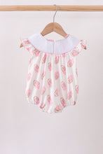 Pink Touchdown Smocked Ruffle Bubble