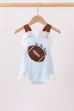 Blue Football French Knot Stripe Lace Bubble