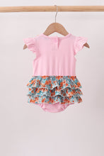 Pink Jack-O-Lantern Applique Ruffle Bubble - ARIA KIDS