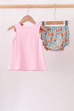Pink Jack-O-Lantern Applique Bloomer Set
