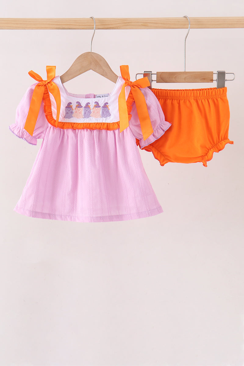 Pink Ghost Embroidery Bloomer Set - ARIA KIDS