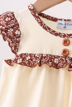 Brown Mallard Applique Ruffle Bloomer Set