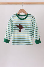 Blue Stripe Mallard Applique Top