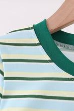 Blue Stripe Mallard Applique Top