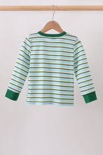 Blue Stripe Mallard Applique Top